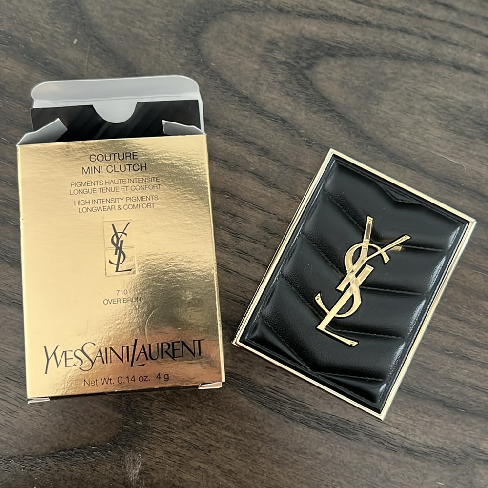YSL Couture Mini Clutch, 710-Over Brun, New w/ box